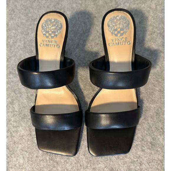 NIB Vince Camuto Two Strap Heel Black Size 6 - Picture 1 of 6